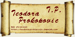 Teodora Prokopović vizit kartica